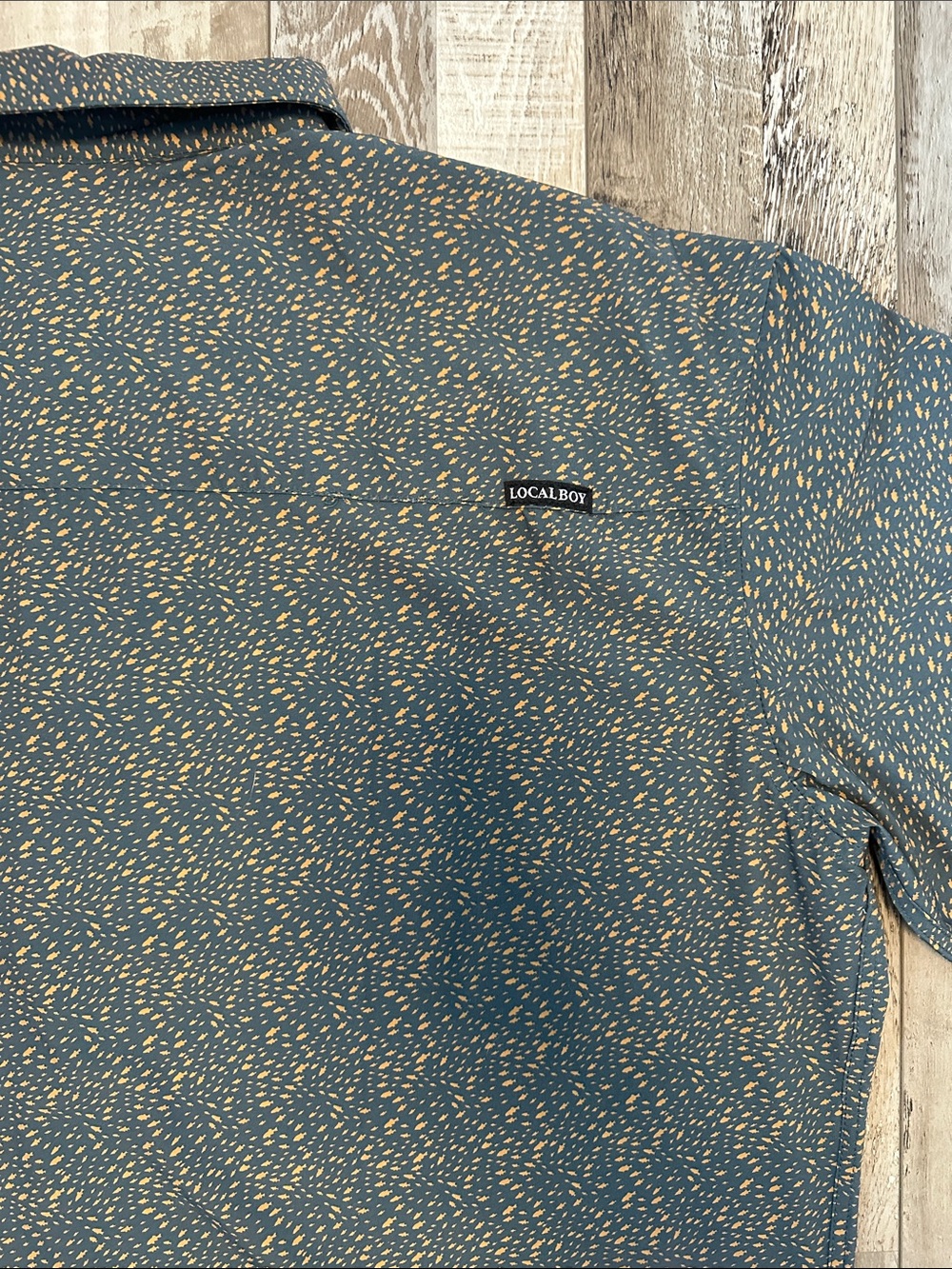 Local Boy Low-country Short-Sleeve Button-Down Shirt with Micro Fish Print - Picture 8 of 8